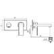 Griferia lavatorio pared Hidromet Intrepid cromo 9780CRCR