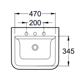 Lavatorio Roca The Gap 550 C/Fij Bco