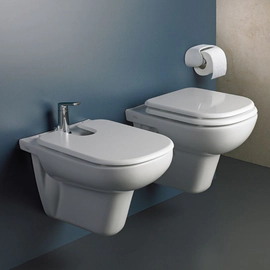 Inodoro Ferrum bari corto de colgar sin tapa blanco BAR-IN-017-BL