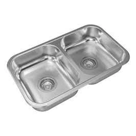 Bacha cocina Johnson C28 Doble + Grif mesada Peirano Dique