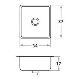 Bacha de cocina Mi Pileta Encastrable simple Designia 782E
