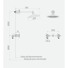 Griferia de Ducha Antique Cruz XXL Cromo 0615.40
