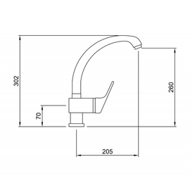 Griferia Cocina Peirano Monocomando Verin Cromo 970