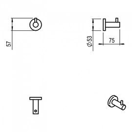 Accesorio de baño Hidromet Dynamic black 8552