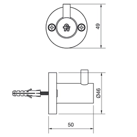 Percha FV arizona cromo 0166/B1-CR