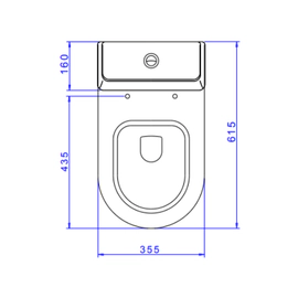 Inodoro largo Deca Link negro mate P.230.94