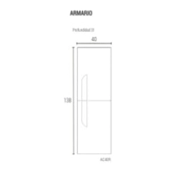 Armario de baño Schneider Rivo Pvc Colgar bco AC40RB