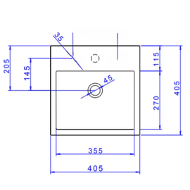 Bacha Deca de apoyo cuadrada 1 ag bca L.73.17