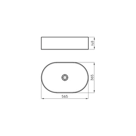 Bacha baño Ferrum Tori oval LK 385 MLS-BH-072-BL