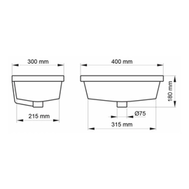 Bacha Piazza bajo mesada 40X30X18 B108 bca