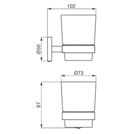 Porta cepillos FV triades cromo 0169/C3-CR