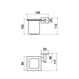 Accesorio de baño Portavaso cepillo Andez Klub 206.35