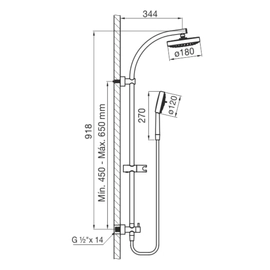 Ducha FV arquis duo combo con barral cromo 0130-CR