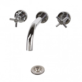 Griferia de lavatorio Hidromet  Triumph Cruz pared Cr 8980