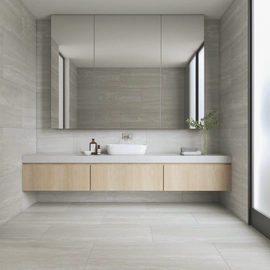 Porcelanato Ilva 60x120 travertino grey natural 1º