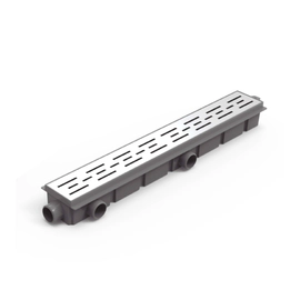 Desague Ideal Lineal  Encastrable ABS 60 cm rejilla paralela acero inox 12115