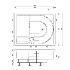 Deck perimetral de madera Versailles accesorio para minipiscina