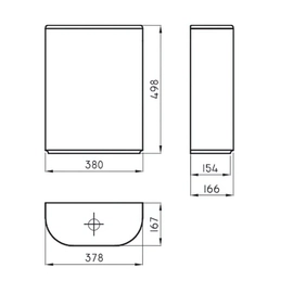 Depósito de apoyar Ferrum marina dual bblanco MAR-DP-003-BL