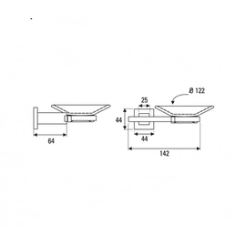 Accesorio baño Hidromet Jabonera Geometry Cromo
