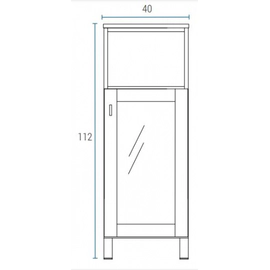 Armario 40cm Vetro Blanco (ARR40TVTXB ) Schneider
