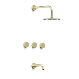 Hidromet griferia ducha c/transf texture gold 9808gold