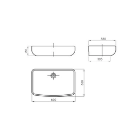 Bacha de apoyo Ferrum Petra Marmolada Gris LK149-MG