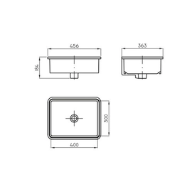 Bacha Baño Ferrum Armon Cuadra Bajo Mesada Bca SYM-BH-122-BL
