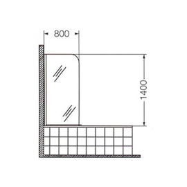 Mampara Ferrum Rebatible Vidrio Transparente NM81A KHI-MP-052-CR