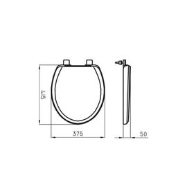 Accesorio Ferrum Tapa Para Asiento Std Plastico Bco AND-TP-005-BL