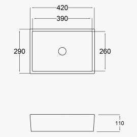 Bacha de baño Gulliart Cuba blanca
