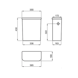 Deposito de Apoyar Ferrum Dual Trento bco TRE-DP-002-BL