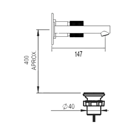 Hidromet lavatorio pared monoc texture gold 9880gold