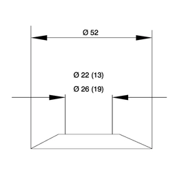 Roseta pata canilla FV 13 mm cromo 0452-13
