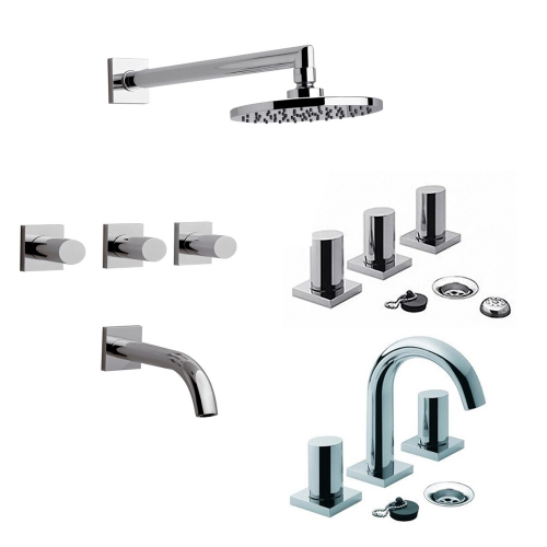 Griferia Baño Completa Fv Melody 28 Lavatorio Ducha Bidet