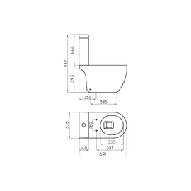 Inodoro largo Ferrum Fontana 4,5lts