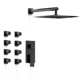 Griferia ducha 2v c/escocesa monocomando Hidromet Intrepid black 971NEGR