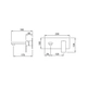 Griferia lavatorio monocomando pared Peirano Mat Acero inox 63-183