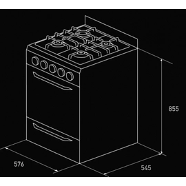 Cocina TST Waykuna vitroceramico negro mate 35-58