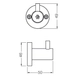 Percha FV california cromo 0166/17-CR