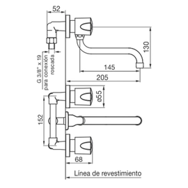 Grifería de cocina FV pampa cromo pico movil 0403/B6-CR