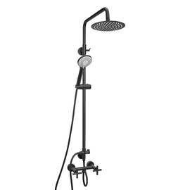 Griferia de ducha Peirano exterior con columna black velvet 84-190