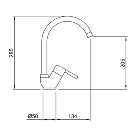 Griferia monocomando cocina betis cromo Peirano