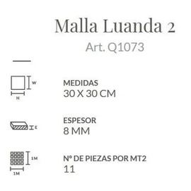 Revestimiento Misiones 30x30 Malla Luanda 2