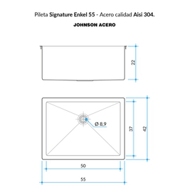 Bacha simple Johnson signature enkel PCOSE55 con accesorios