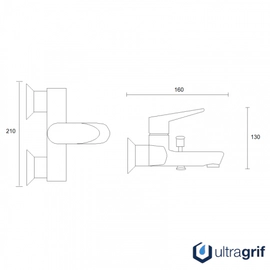 ULTRAGRIF GRIFERIA DUCHA EXTERIOR MONOCOMANDO LOGAN