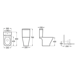 Deposito the gap rimless dual touchless blanco Roca