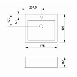 Bacha de baño Piazza de apoyar 1AG A117