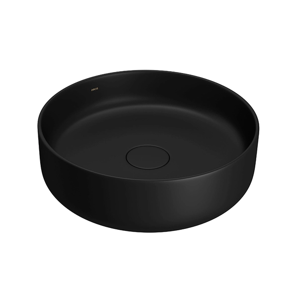 Bacha Deca Slim redonda negro mate de apoyo L.12040.94