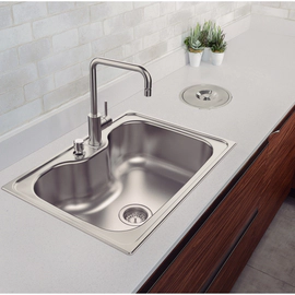 Bacha de cocina tramontina 69x49 morgana 60fx satinado 93806122