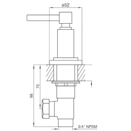 Accesorio de Baño LLave de paso laterales FV City 210.0/88